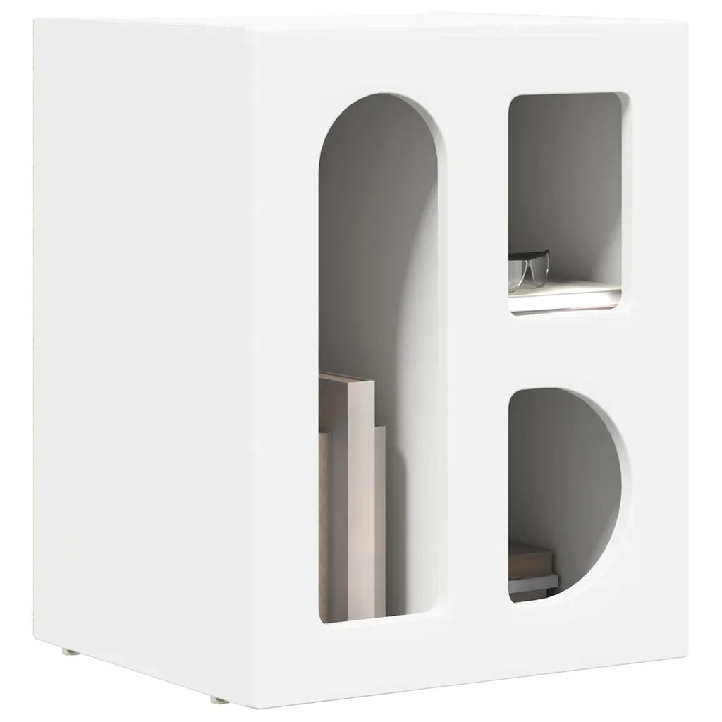 Comodino | Armadio da Notte | Mobiletto da notte Bianco 40 x 35 x 50 cm Legno multistrato