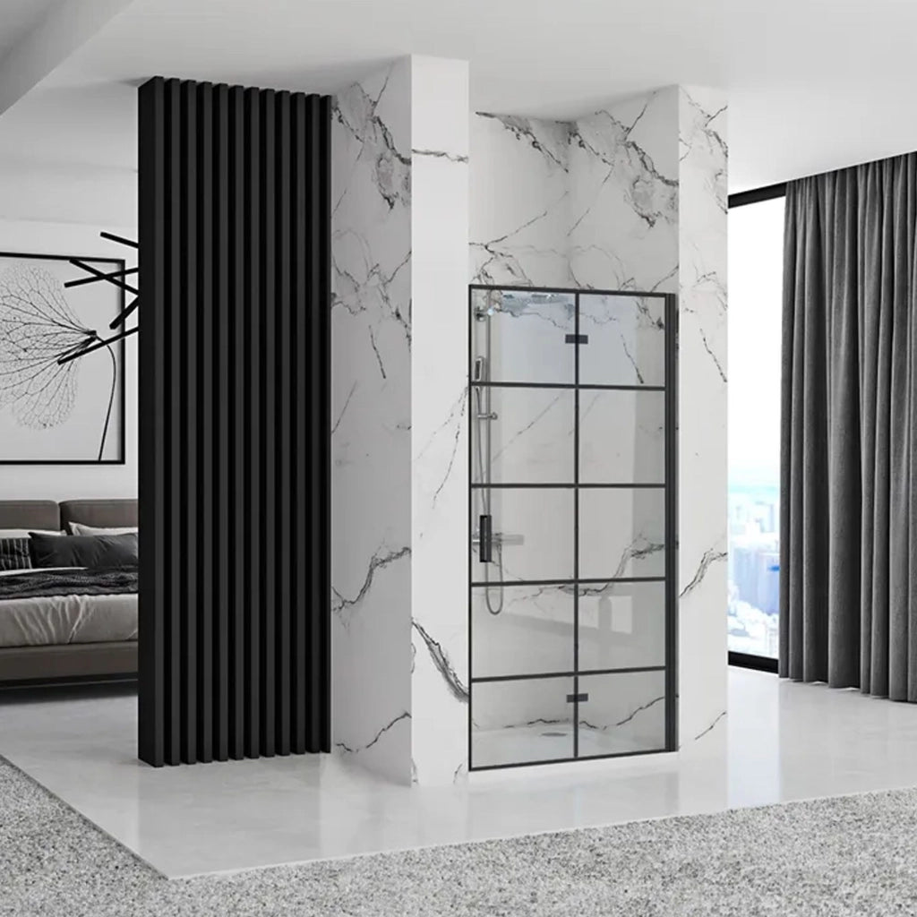 Porta Doccia Rea Molier Black 90 + Profilo