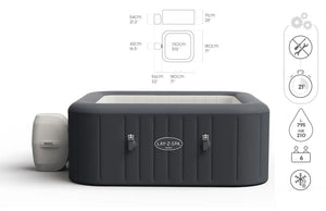 Piscina Idromassaggio Gonfiabile Riscaldata Ø180cm 4-6 Persone Bestway Hawaii 60031