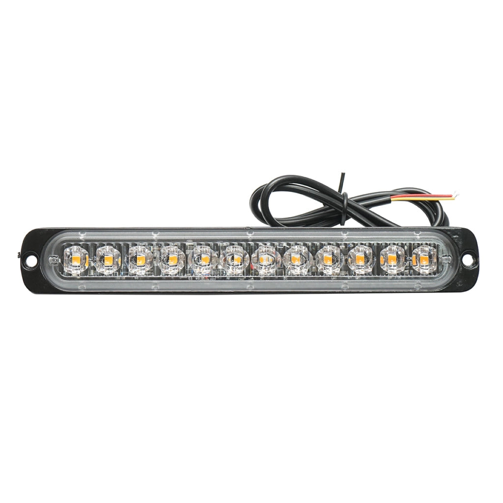 Luce di ingombro a LED 12-24V, 24W, gialla, 12 LED 190x30x12mm