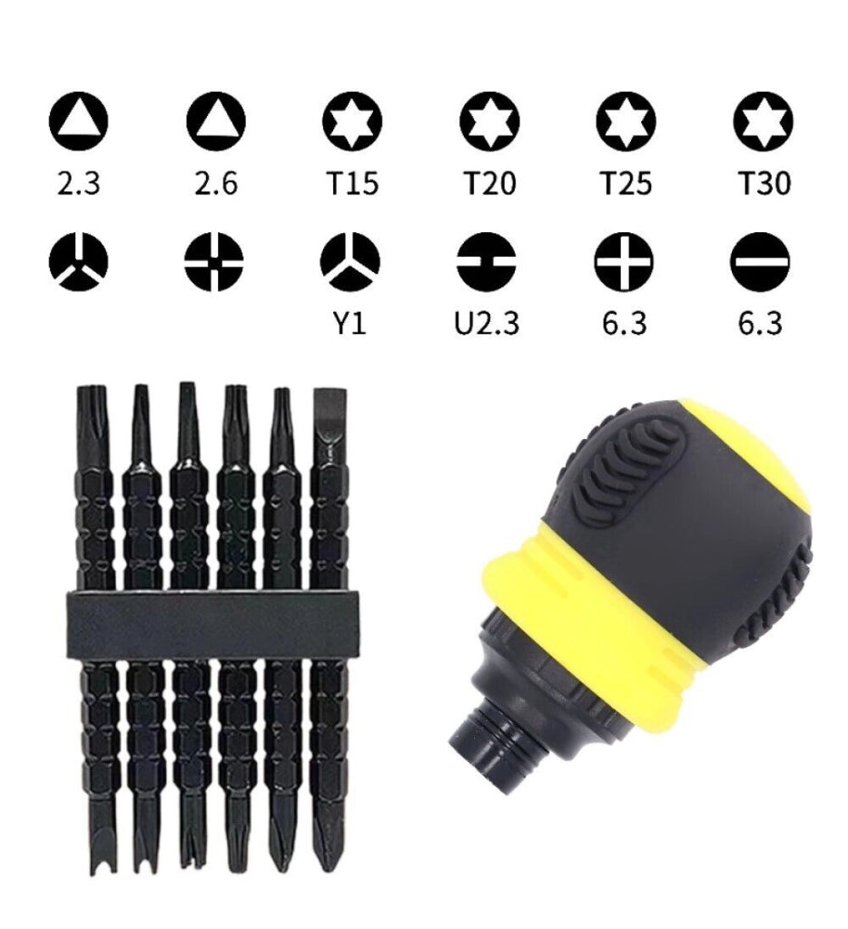 Set cacciavite a cricchetto 13 in 1 multifunzione inserti punte magnetiche 07359