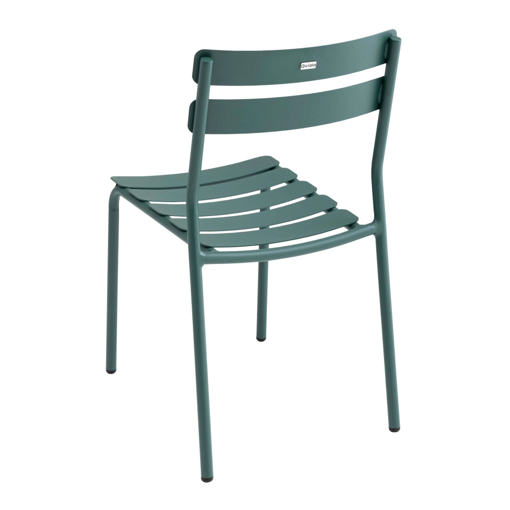 Sedia da giardino in alluminio verde scuro