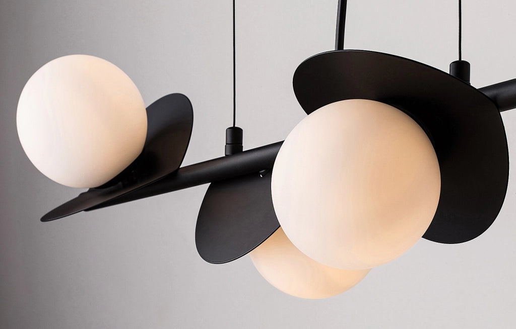 Lampada a sospensione industriale nera 4xG9 Jules Rabalux
