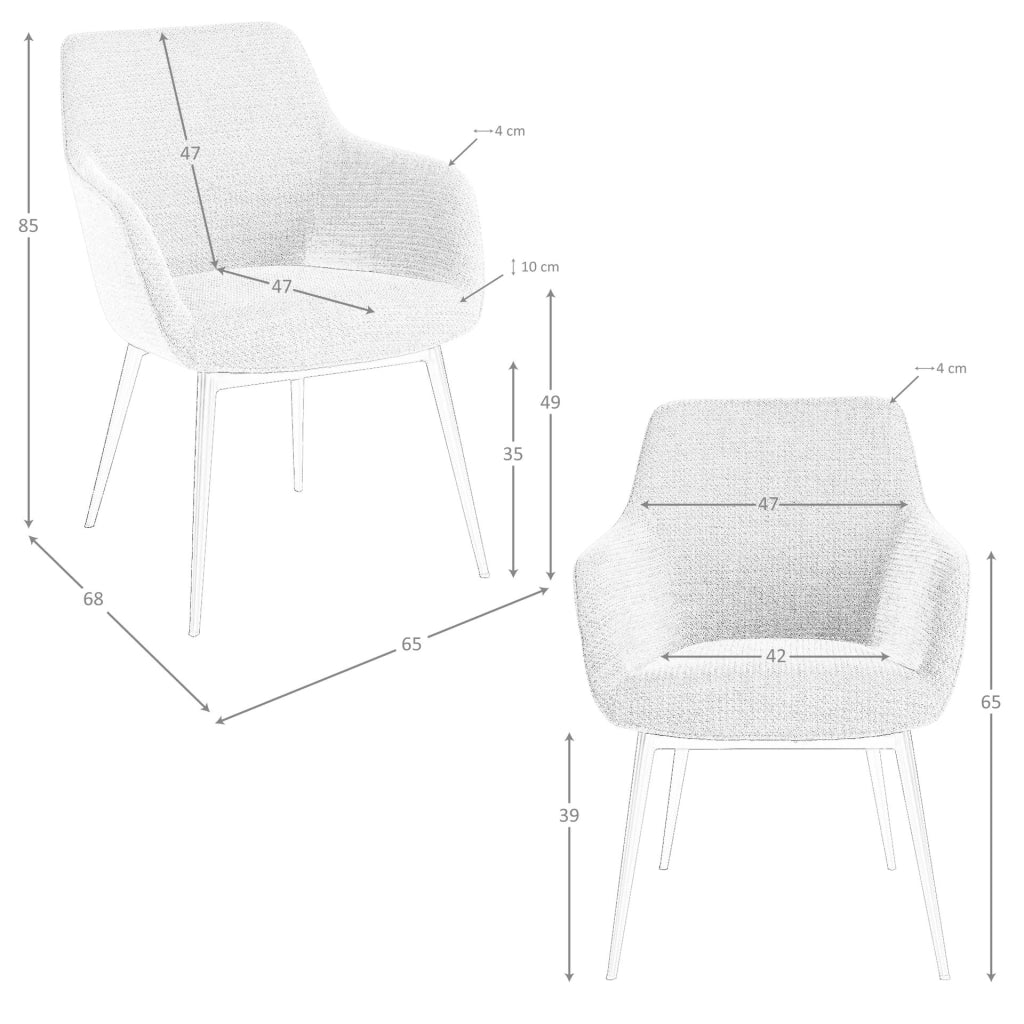 Sedia in tessuto grigio