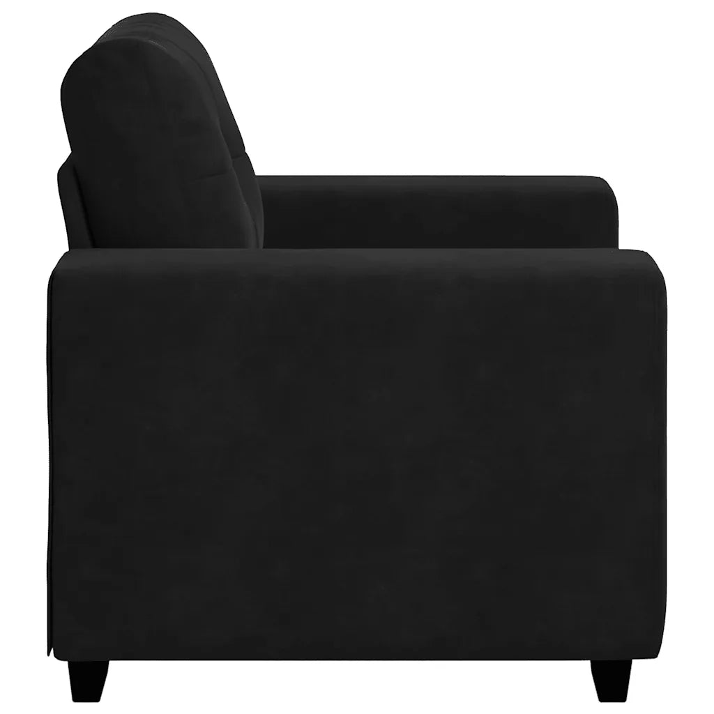Divano Sedia-Poltrona-Sofa Relax Nero 60 cm Velluto 560775