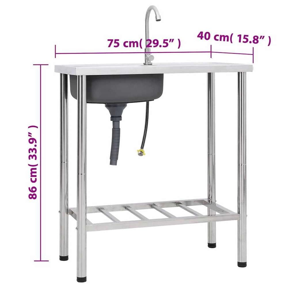 Camping Sink With Stainless Steel Tap