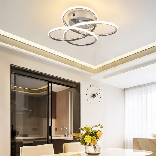 ZMH Lampada da soffitto LED metallo farfalla 36cm dimmerabile per soggiorno