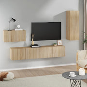 Set di Mobili Porta TV 4 pz-Credenza per TV Rovere Sonoma in Legno Multistrato 965664