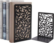 Sostegni per Libreria, Sostituto di Libro in Metallo, Base Antiscivolo, Nero, Ideale per Biblioteca, Ufficio, Casa, Scuola, 1 Pari