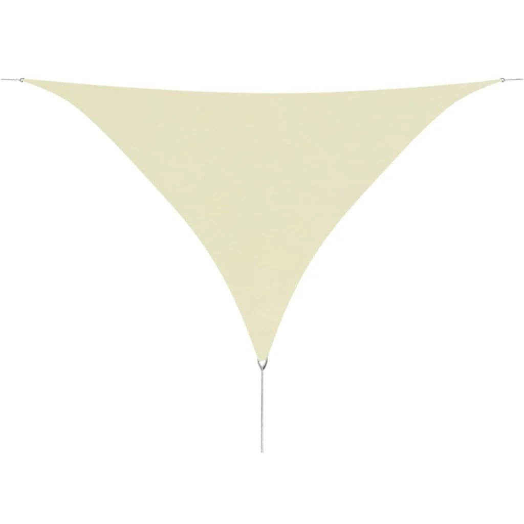 Vela ombreggiante/ombrellone triangolare in tessuto Oxford 3,6 x 3,6 x 3,6 m crema 02_0008669