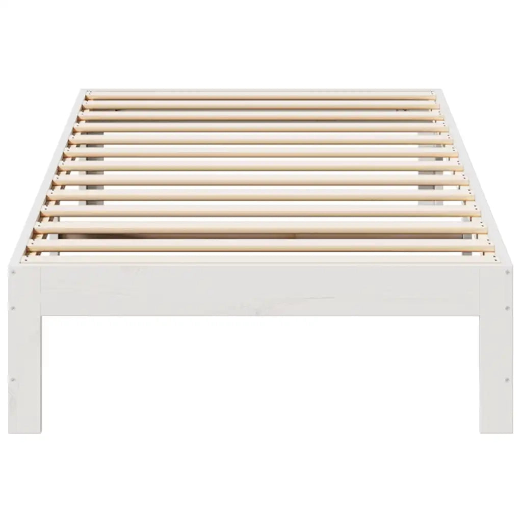 Giroletto senza Materasso Bianco 80x200 cm Legno Massello Pino 859215