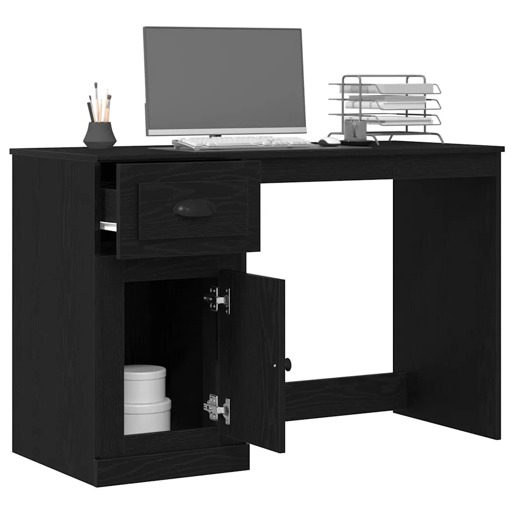 Scrivania | Tavolo da Ufficio Rovere Nero 50 x 115 x 75 cm Legno multistrato