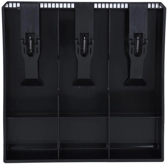 Cassa di Rifornimento Portatile - 3 Compartimenti per Biglietti - 3 Compartimenti per Monete - 9,6 x 9,6 x 1,4 Pollici - Cassa di Cassa