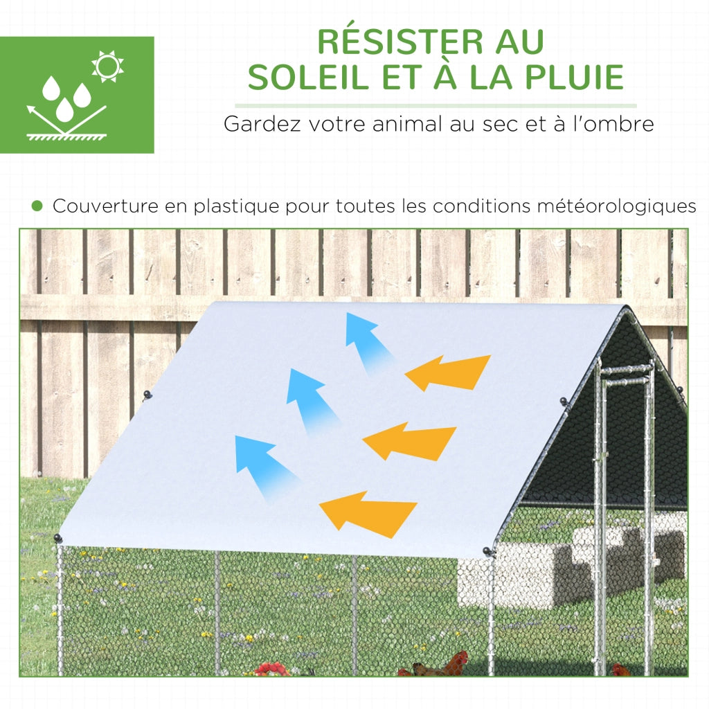 Recinto per animali da giardino ¨C zephmum ¨C Grigio Acciaio 3x2x2 m