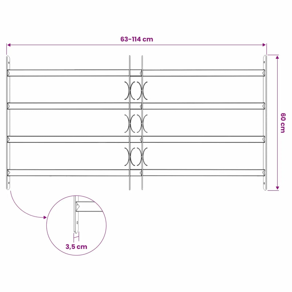 Griglia di sicurezza per finestre con 4 barre trasversali CFW6678096