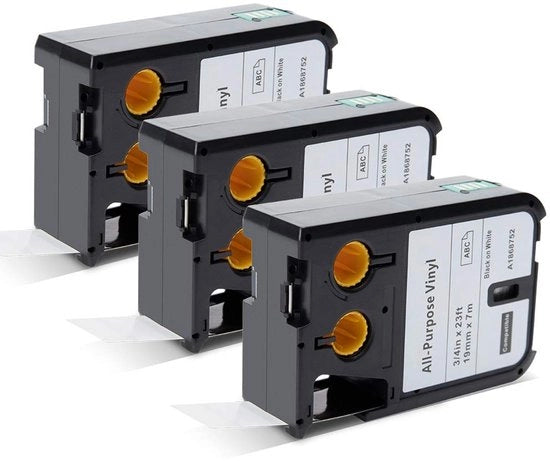 Adesivi a nastro 19mm x 7m - Compatibili con Etichette Vinili Universali
