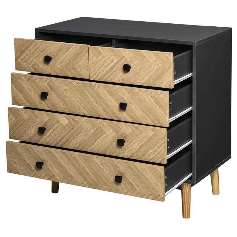 CASSETTIERA PER CAMERA DA LETTO IN LEGNO STILE VINTAGE INDUSTRIALE
