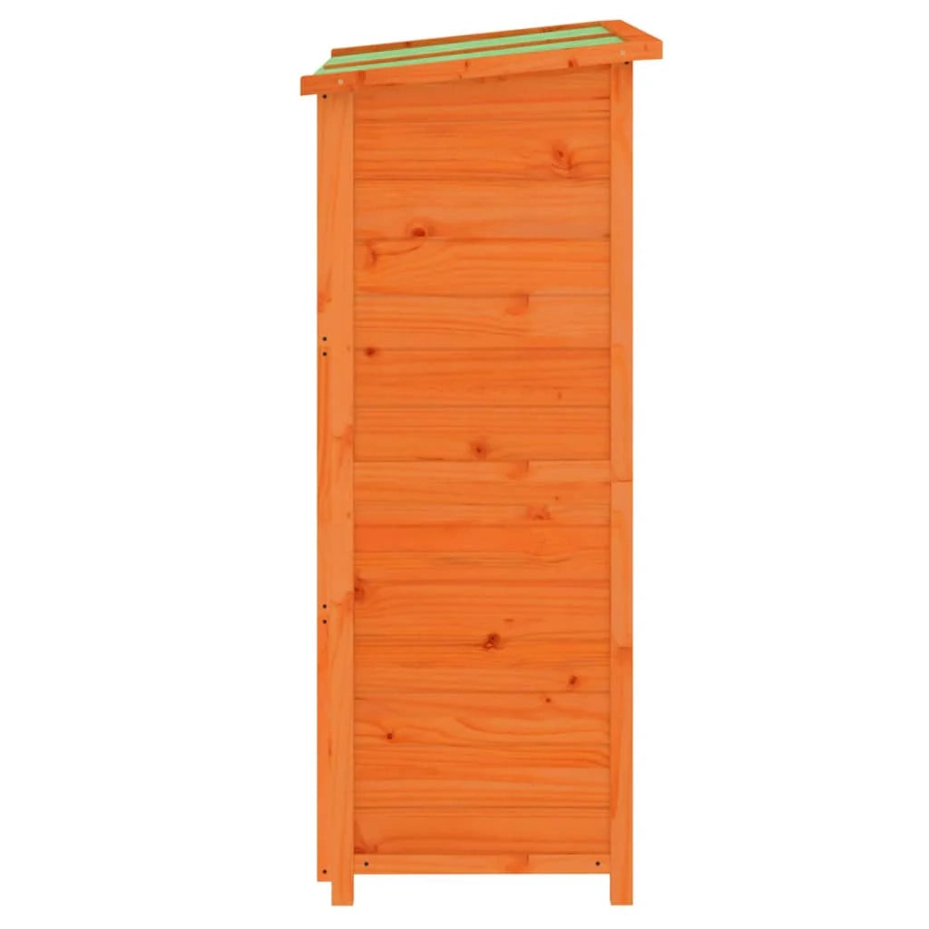 Casetta da giardino cabina ripostiglio casetta da esterno robusta casetta per attrezzi 83 x 57 x 140 cm legno massello di pino marrone 02_0022423