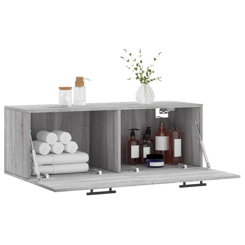 Mobile a Parete Grigio Sonoma 100x36,5x35 cm Legno Multistrato 830162