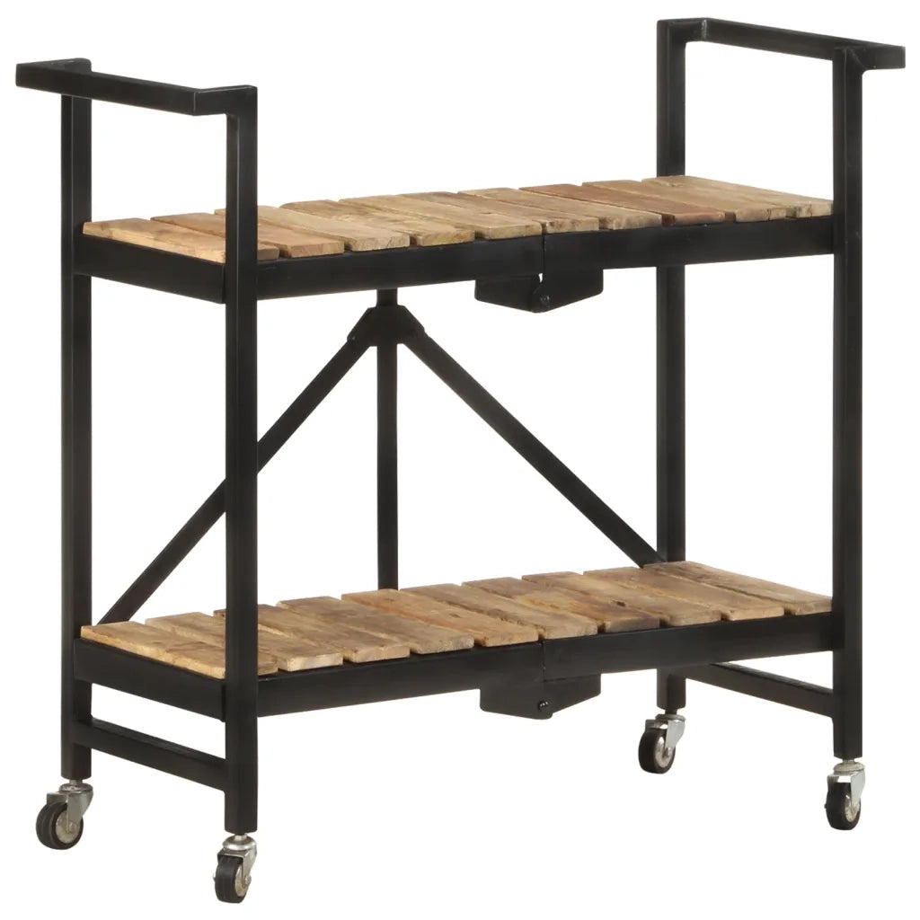 Carrello da Cucina 87x36x81 cm in Legno Massello di Mango cod mxl 62804