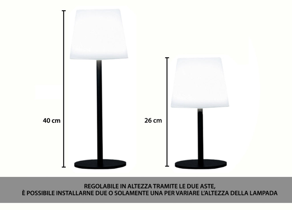 Lampada Led Da Tavolo Controllo Touch Ricaricabile Senza Fili Simple Nero