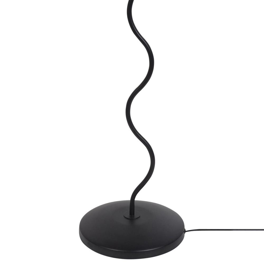 Lampada da terra Base metallica bianca e nera Paralume plissettato in plastica Stile retrò vintage