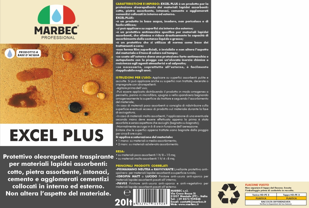 Trattamento pavimenti in cotto EXCEL PLUS   20LT