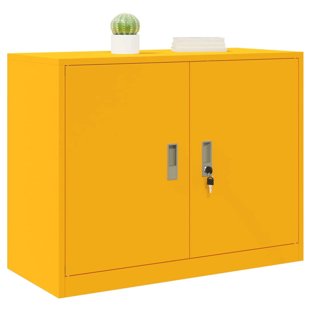 Armadio Giallo senape 90 x 40 x 70 cm Acciaio 891637