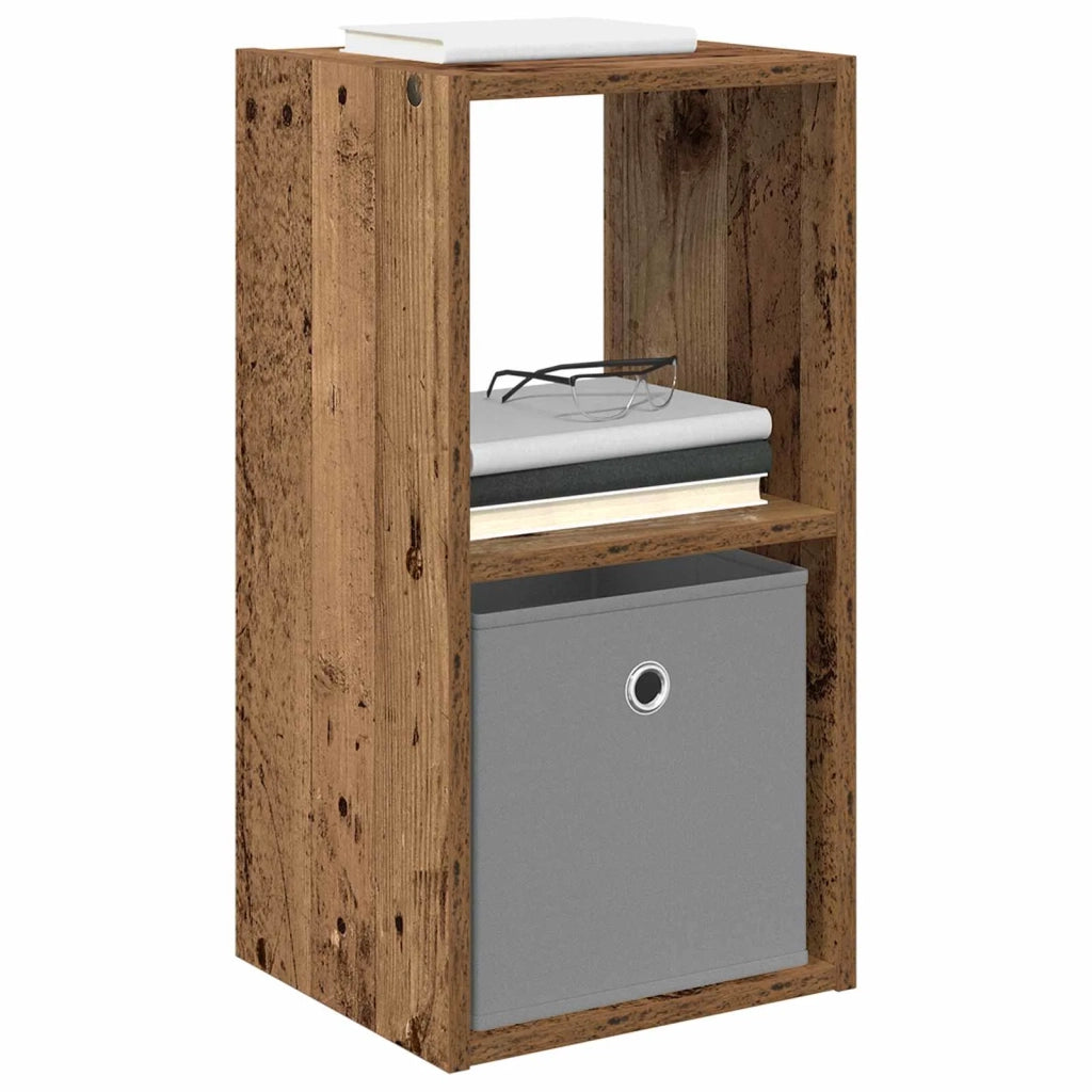 Set di 2 Comodini | Armadio da Notte | Mobiletto da notte con cassetto Legno vecchio 30,5 x 27 x 59,5 cm