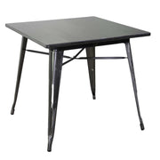 Tavolo New Bristol 80x80xh76 cm in Ferro Grigio Galvanizzato