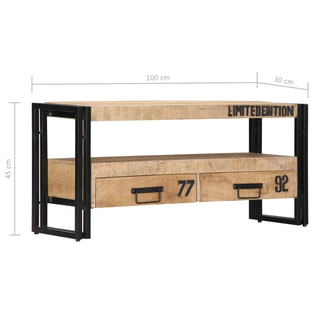 Pratico mobile porta TV/credenza di design 100 cm legno massello di mango 2502272