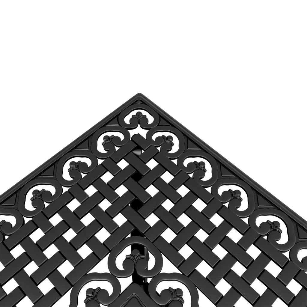 Tavolo da Giardino Nero 80x80x75 cm in Alluminio Pressofuso 4002812