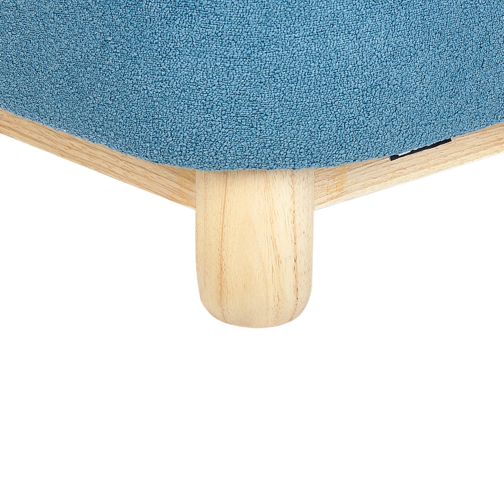 Sedia per animali tessuto in poliestere blu Sedile senza braccioli per cameretta per bambini Design moderno Dinosauro
