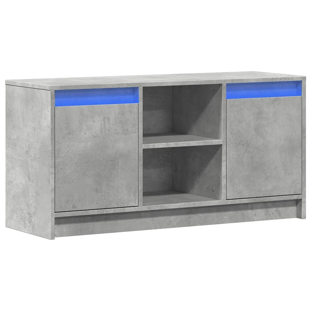 Mobile Porta TV con LED Grigio Cemento 100x34x50 cm Truciolato 852190