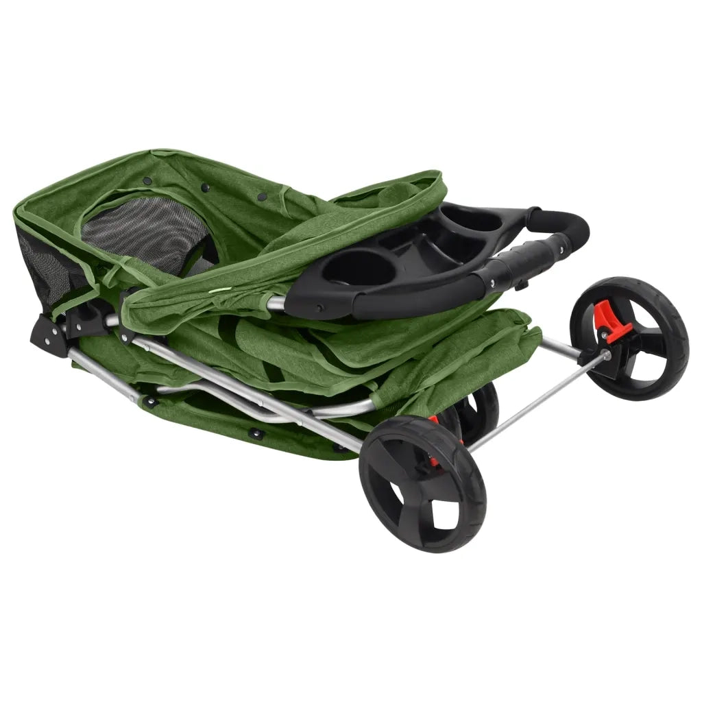 Passeggino per Cani Pieghevole Verde 80x46x98cm Tessuto Oxford CFW1627270