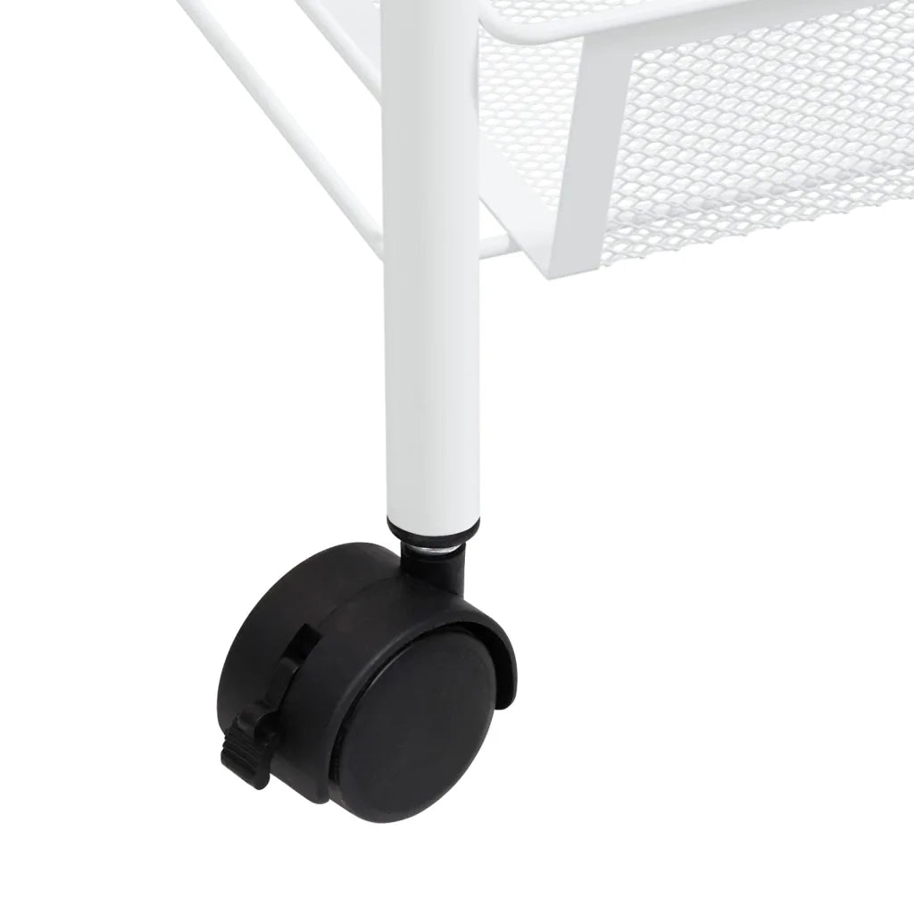 Carrello da Cucina con 3 Ripiani Bianco 46x26x64 cm in Ferro CFW5398917