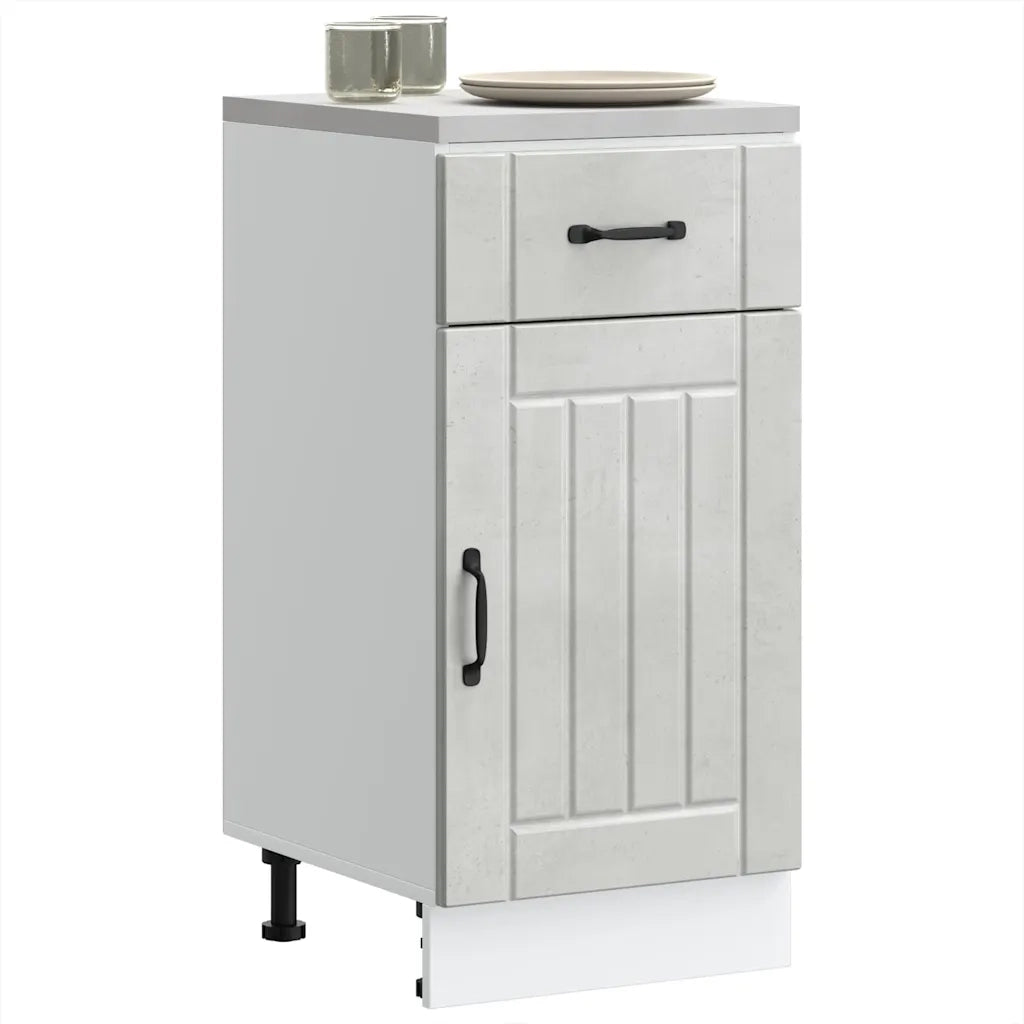 vidaXL Base da Cucina Lucca Grigio Cemento in Legno Multistrato