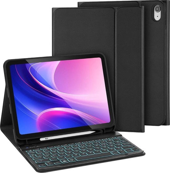 Tastiera wireless per iPad 10,9 pollici - Bluetooth - Protezione per tablet PC Windows - Nero colorato - Versione italiana.