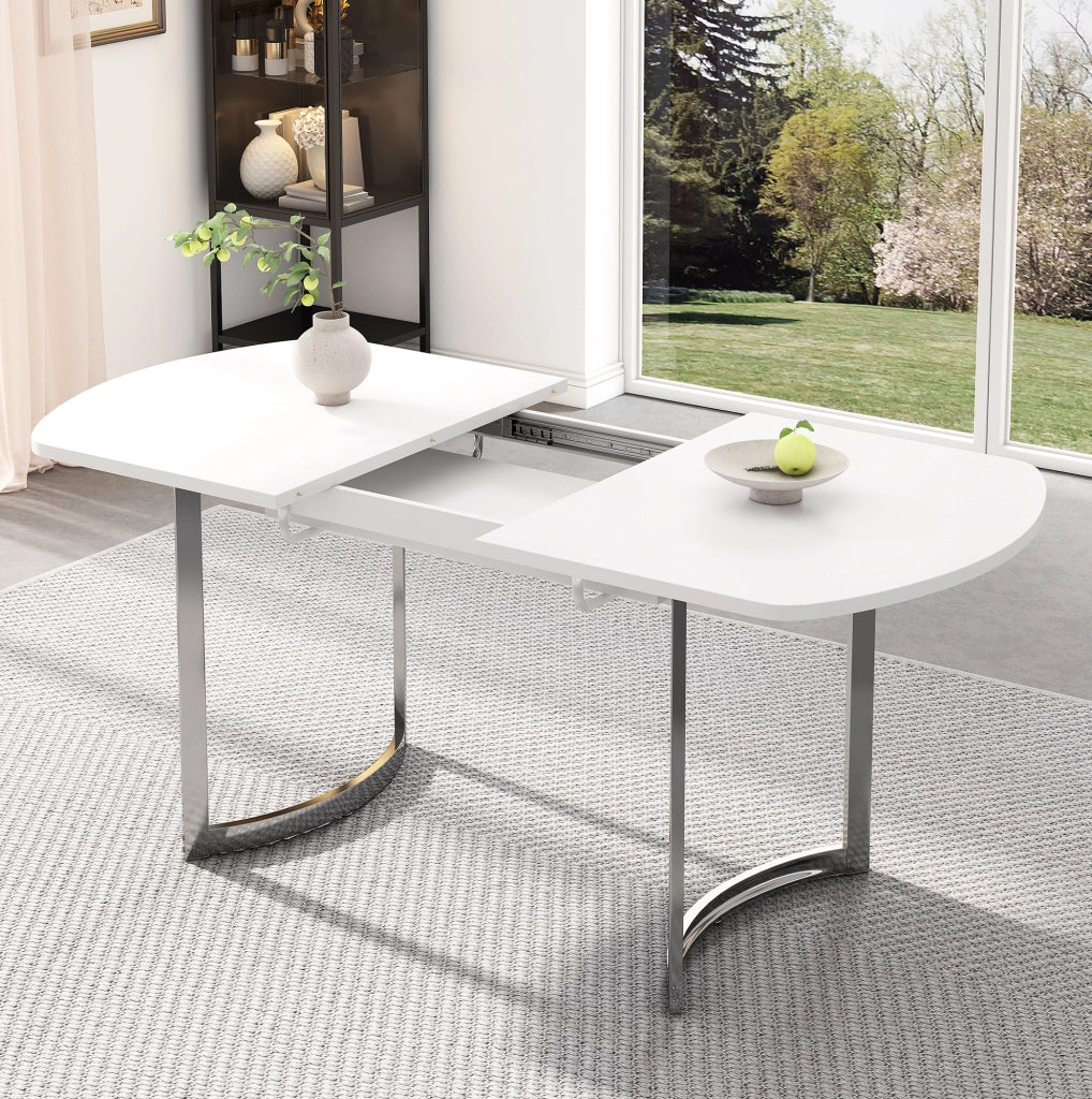 Tavolo da pranzo allungabile 140/180 x 80 cm in MDF bianco