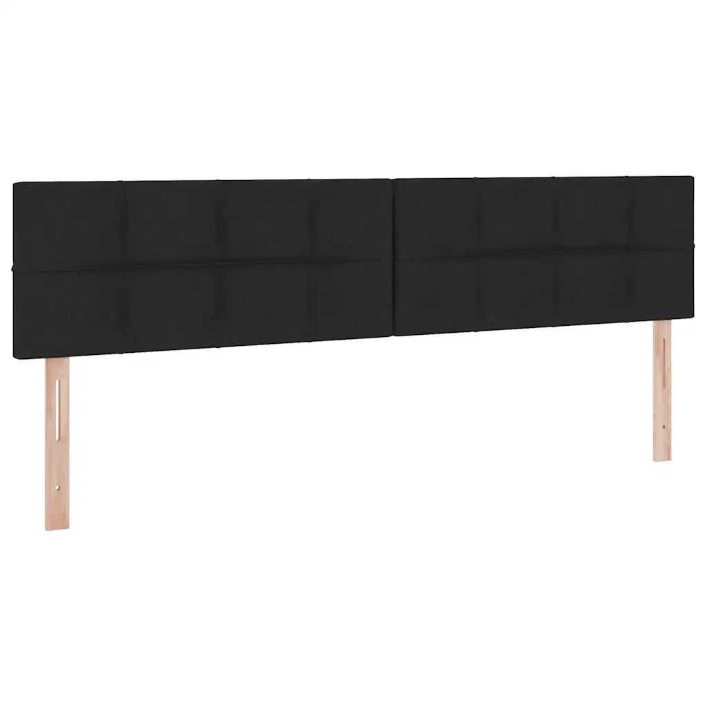 Letto con contenitore e materasso Nero 200 x 200 cm