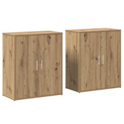 Credenza 2 pz | Madia | Buffet da pranzo | Armadio da pranzo Rovere artigianale 60 x 31 x 70 cm