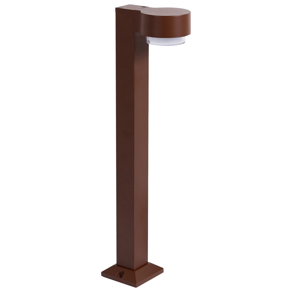 Lampada a paletto in alluminio marrone 60 cm, LED, per vialetti, illuminazione da giardino da esterno, design moderno