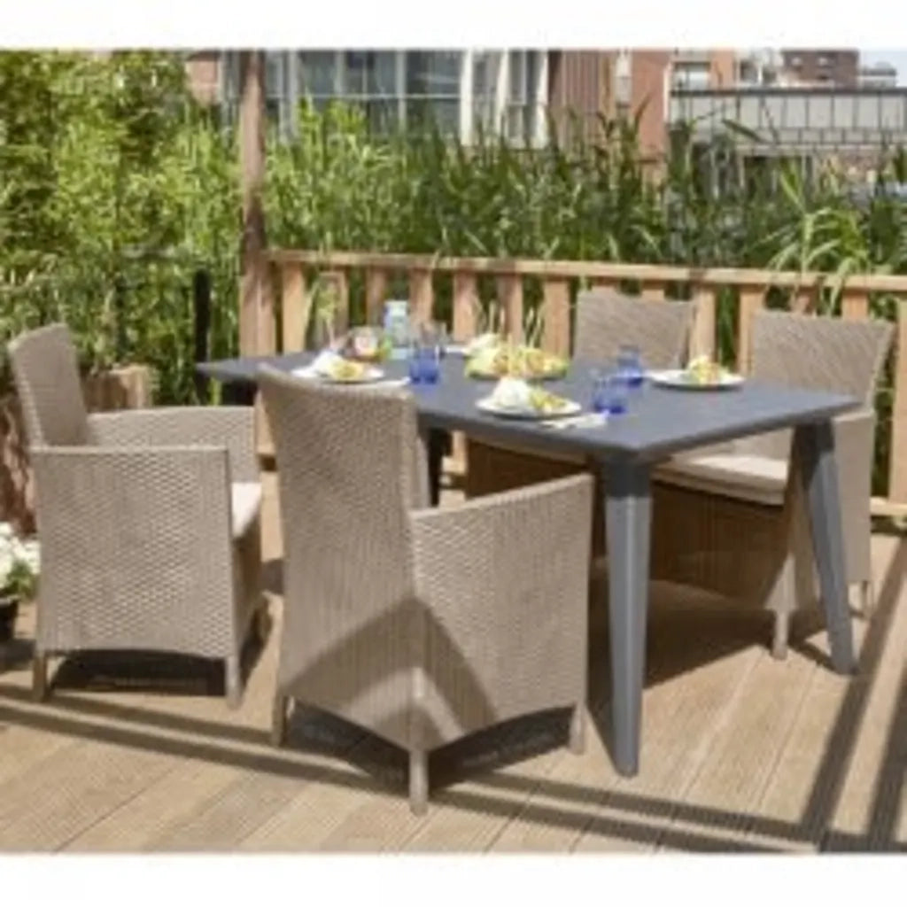Sedie da Pranzo da Giardino 2 pz Iowa Cappuccino 215519cod mxl 93364
