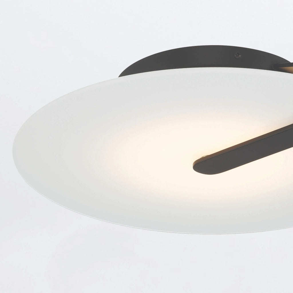 Applique/plafoniera Nuvola nero/bianco Ø43 LED 18W dimmerabile