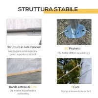 Tendone per Feste 6x4m con Pareti Rimovibili, Porte e 6 Finestre, Bianco