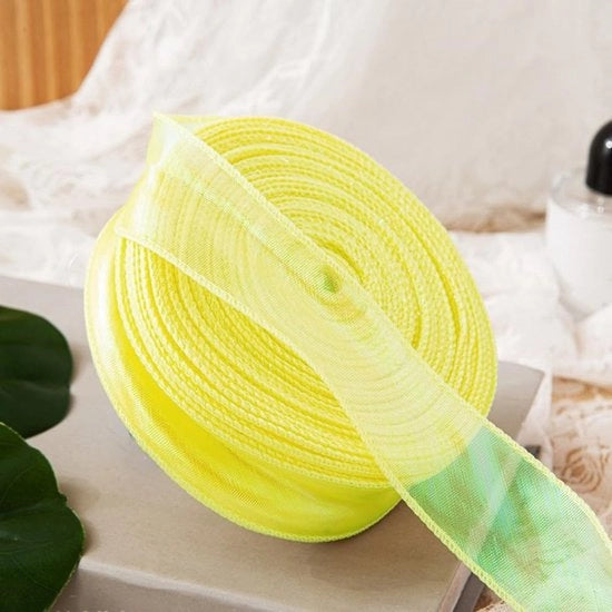 Decorazione per Feste - Lint Organza 4 cm - Cadeau per Matrimonio - Festa di Compleanno - Confezione di Regalo - Poliestere 50 yard