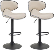 Set 2x Sgabelli LAS VEGAS V2 in similpelle crema,nero