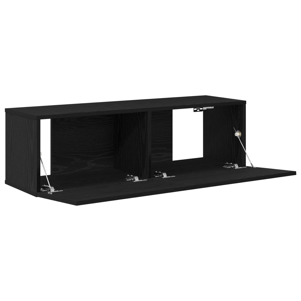 Armadi TV 2 pz Nero Rovere 100x30x30 cm in legno ingegnerizzato