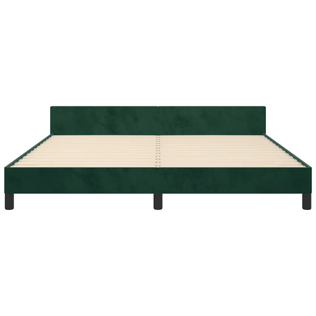 Giroletto senza Materasso Verde Scuro 180x200 cm in Velluto 347588