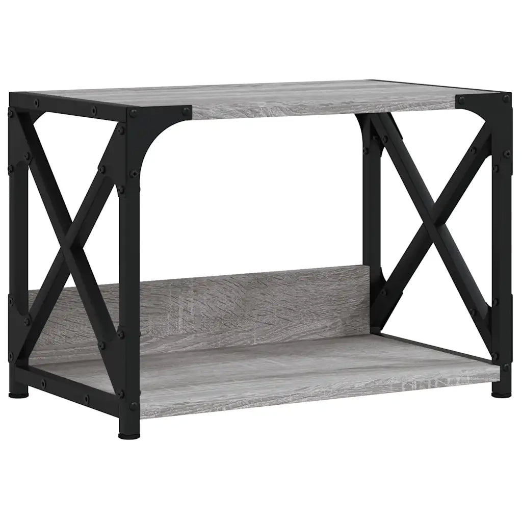 Supporto Stampante 2 Piani Grigio Sonoma 44x26x31,5 Multistrato 833983